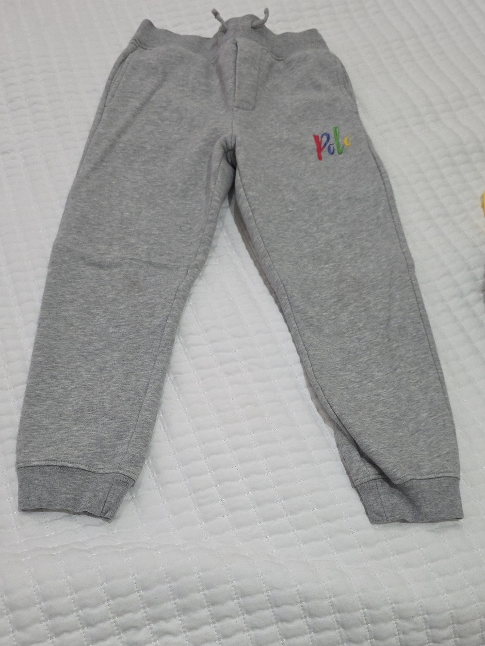 Polo by Ralph Lauren Kids Heather Gray Sweat Joggers with Multicolor Logo
